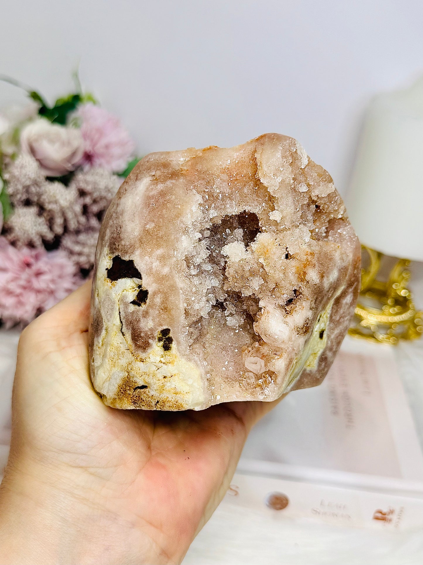 Large Natural Pink Amethyst Druzy Freeform 9cm 581g