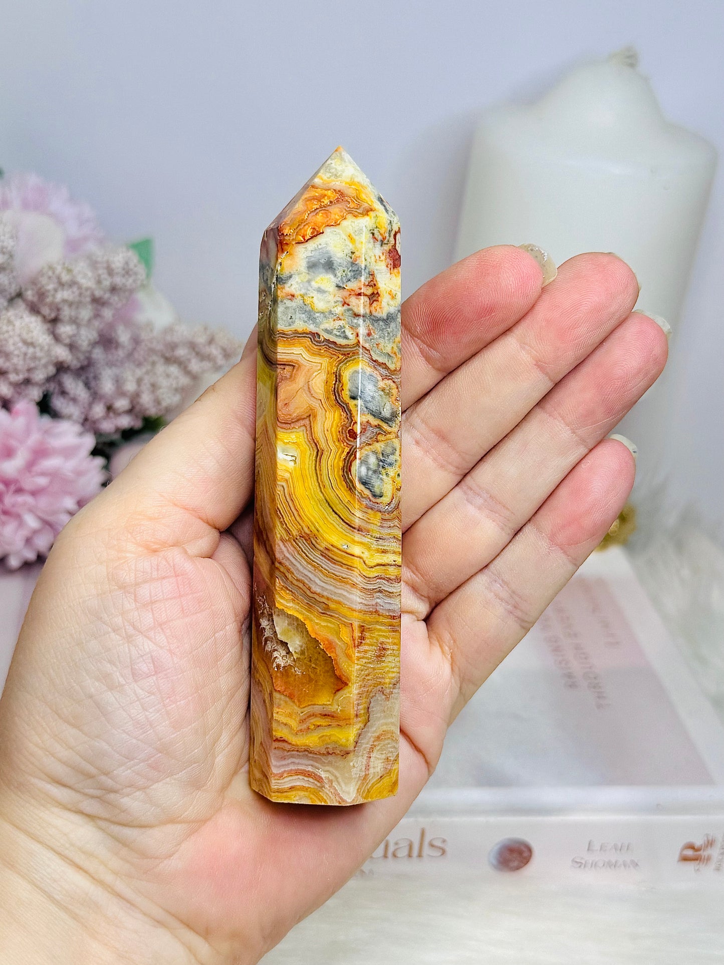 Crazy Lace Agate Tower 12cm