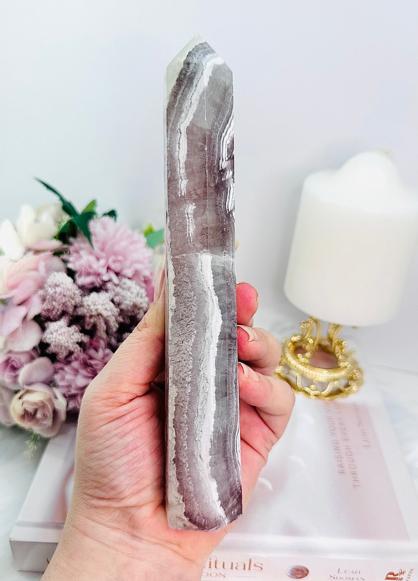 Silky Fluorite Tower 19.5cm