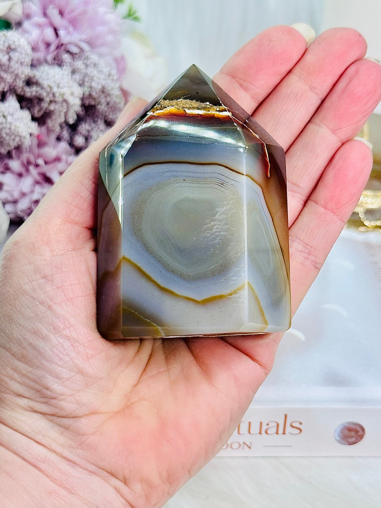 Beautiful Druzy Agate Tower From Brazil