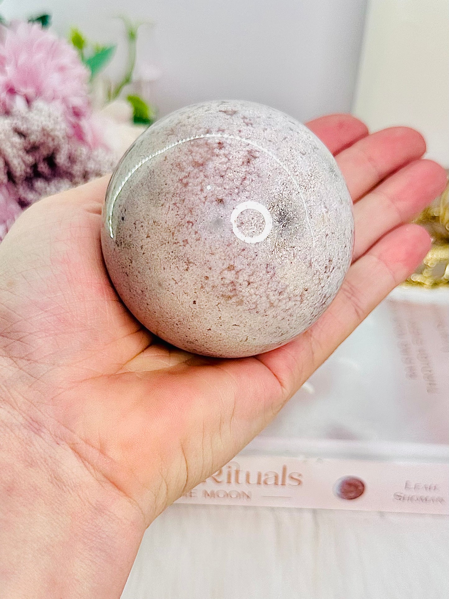 Simply Elegant Large Druzy Pink Amethyst Sphere 401gram On Stand From Brazil