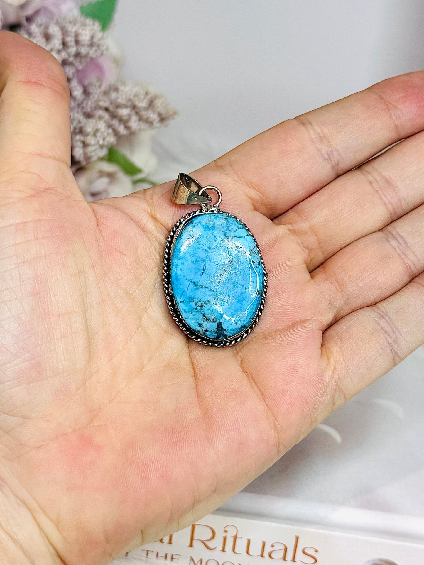 Sterling Silver 925 Navajo Turquoise Pendant