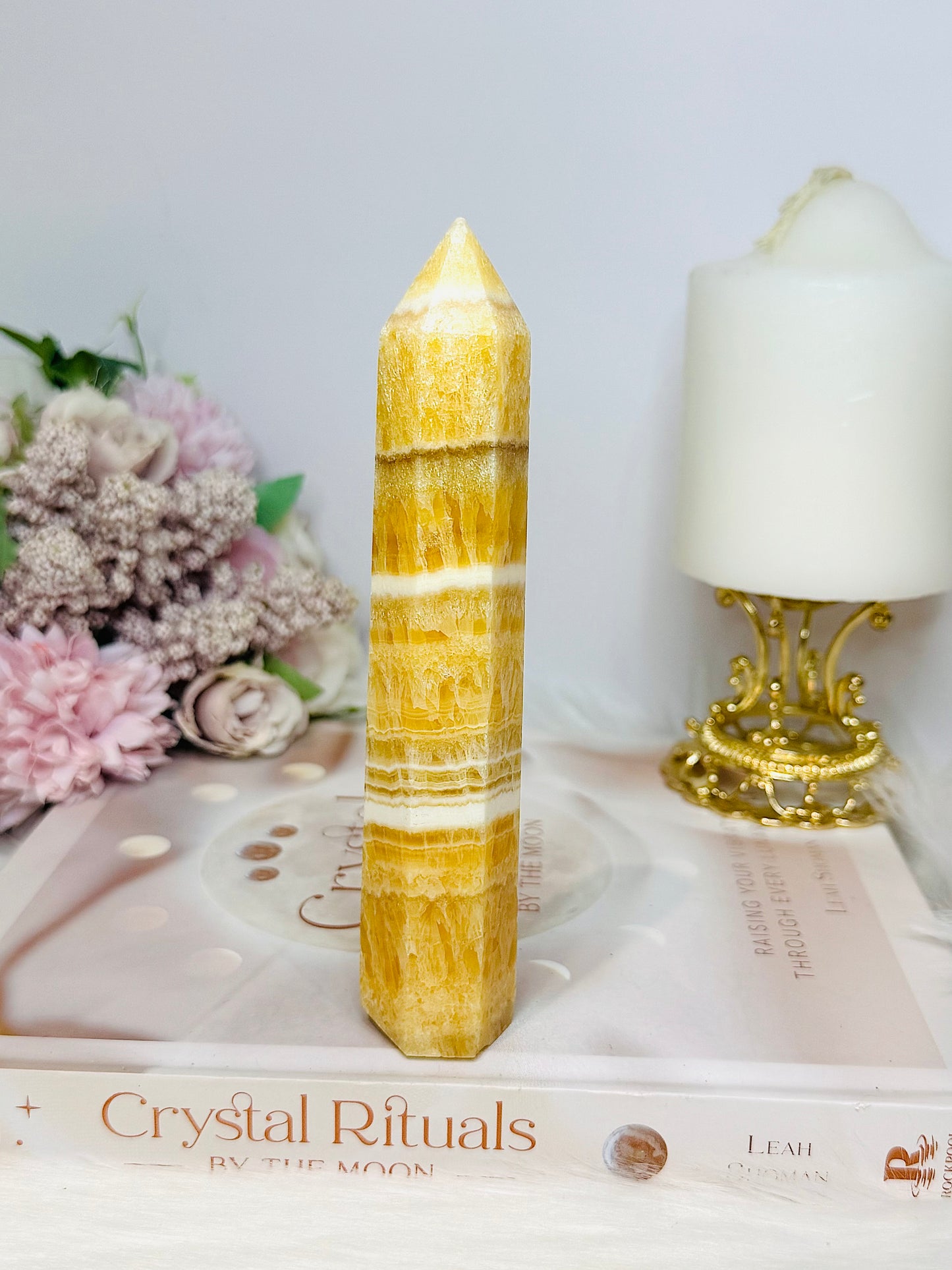 Orange Calcite Tower 15cm