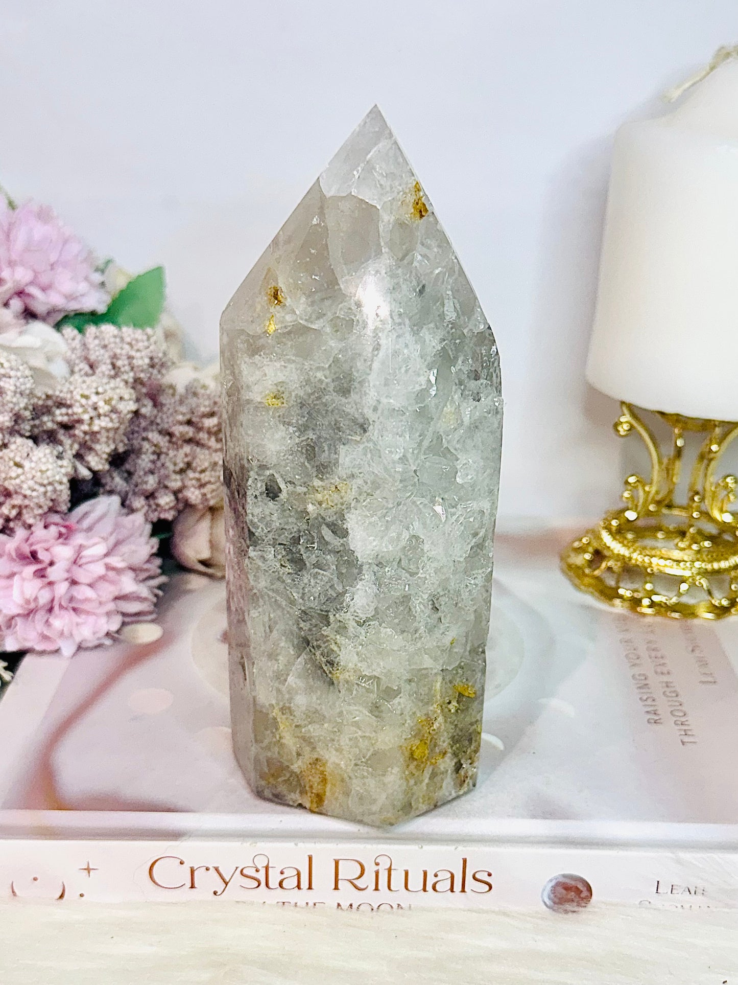 High Grade Clear Quartz Cluster Point Tower From Brazil 16cm 994grams