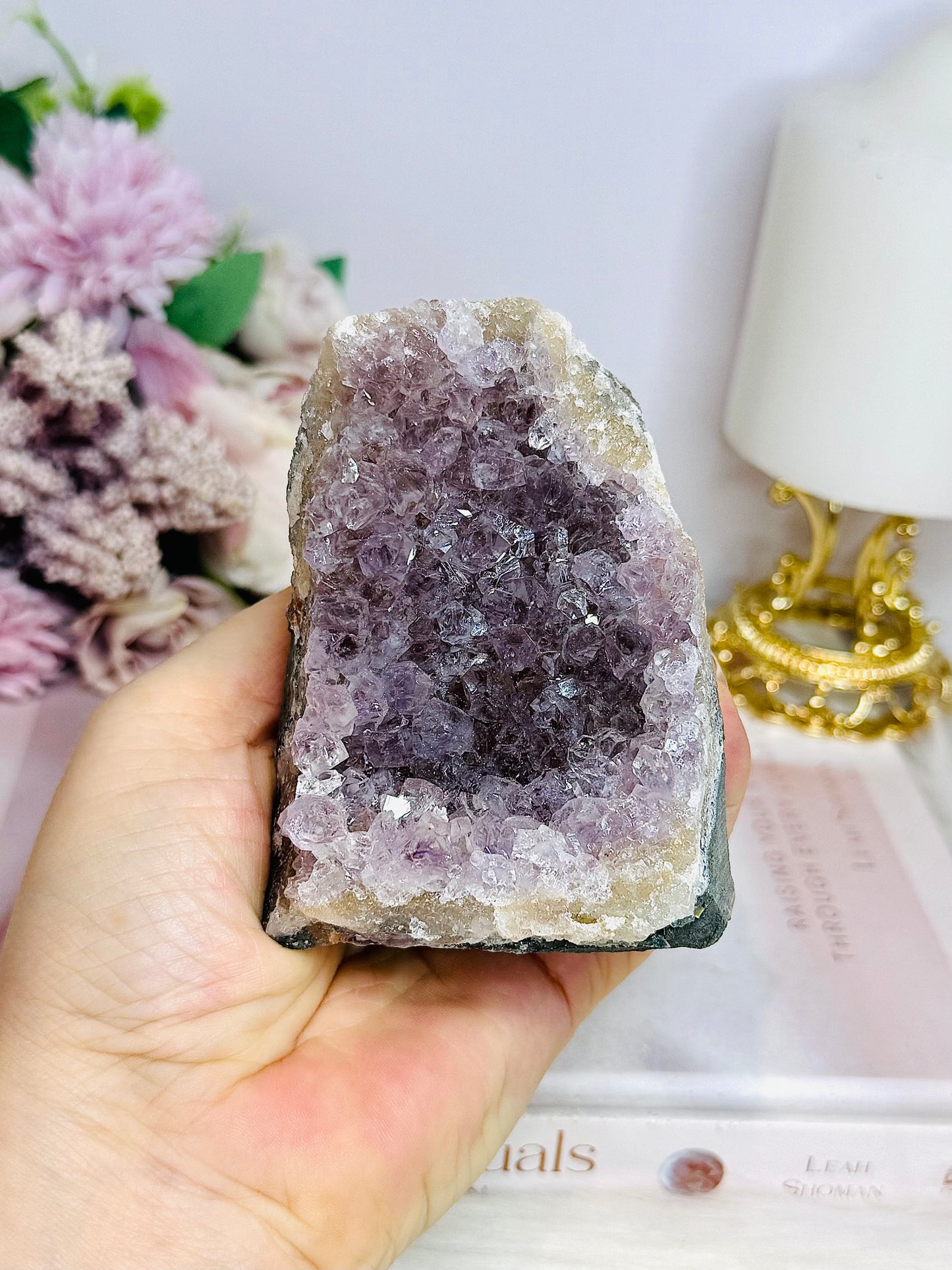 Natural Amethyst Base Cut Cluster 9cm 414g