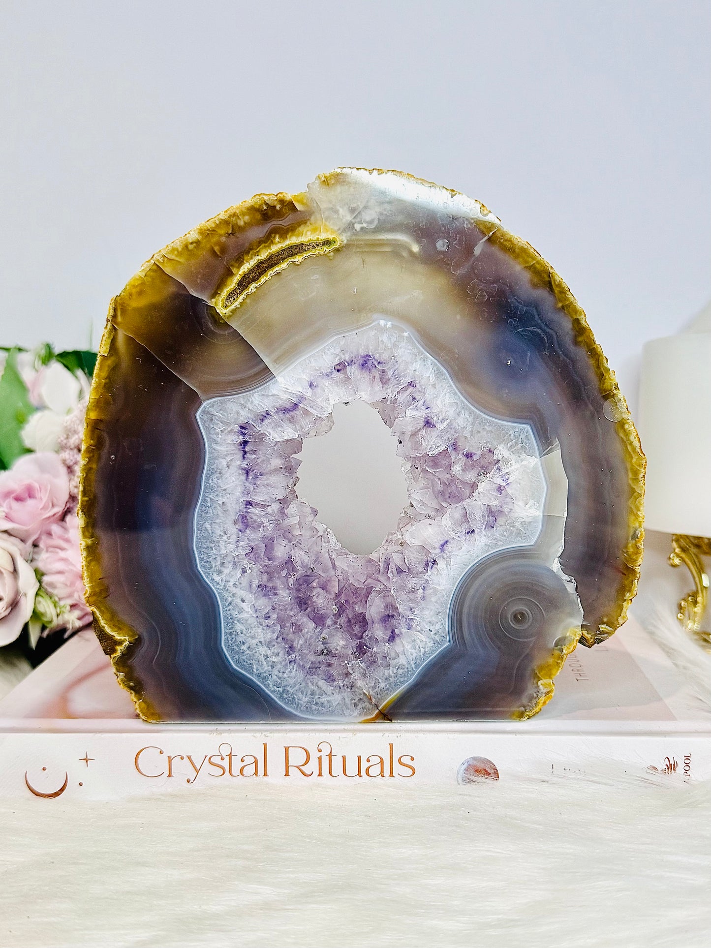Large Druzy Amethyst | Agate Slab 16cm 745g