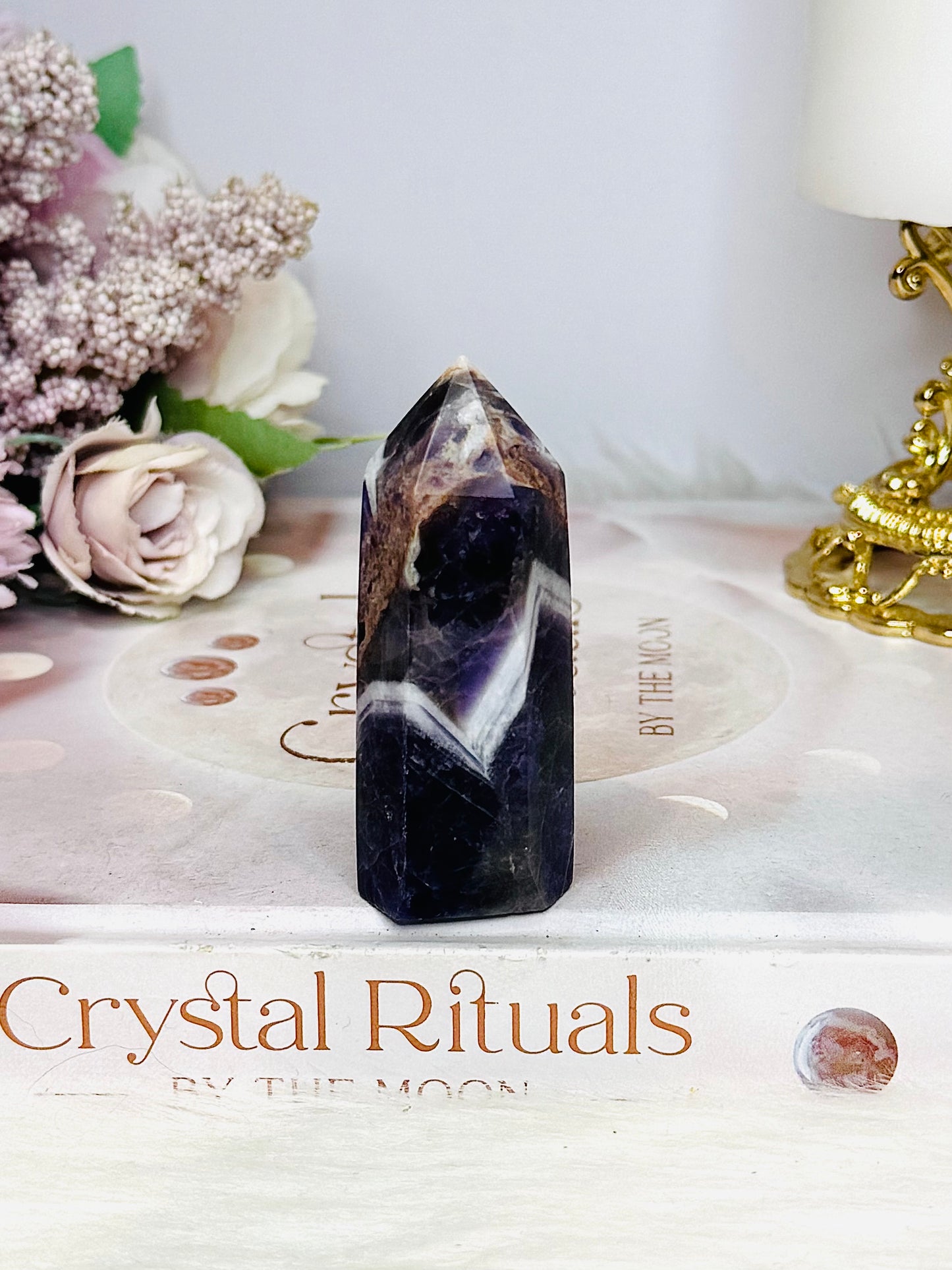 Chevron Amethyst Tower 6.5cm