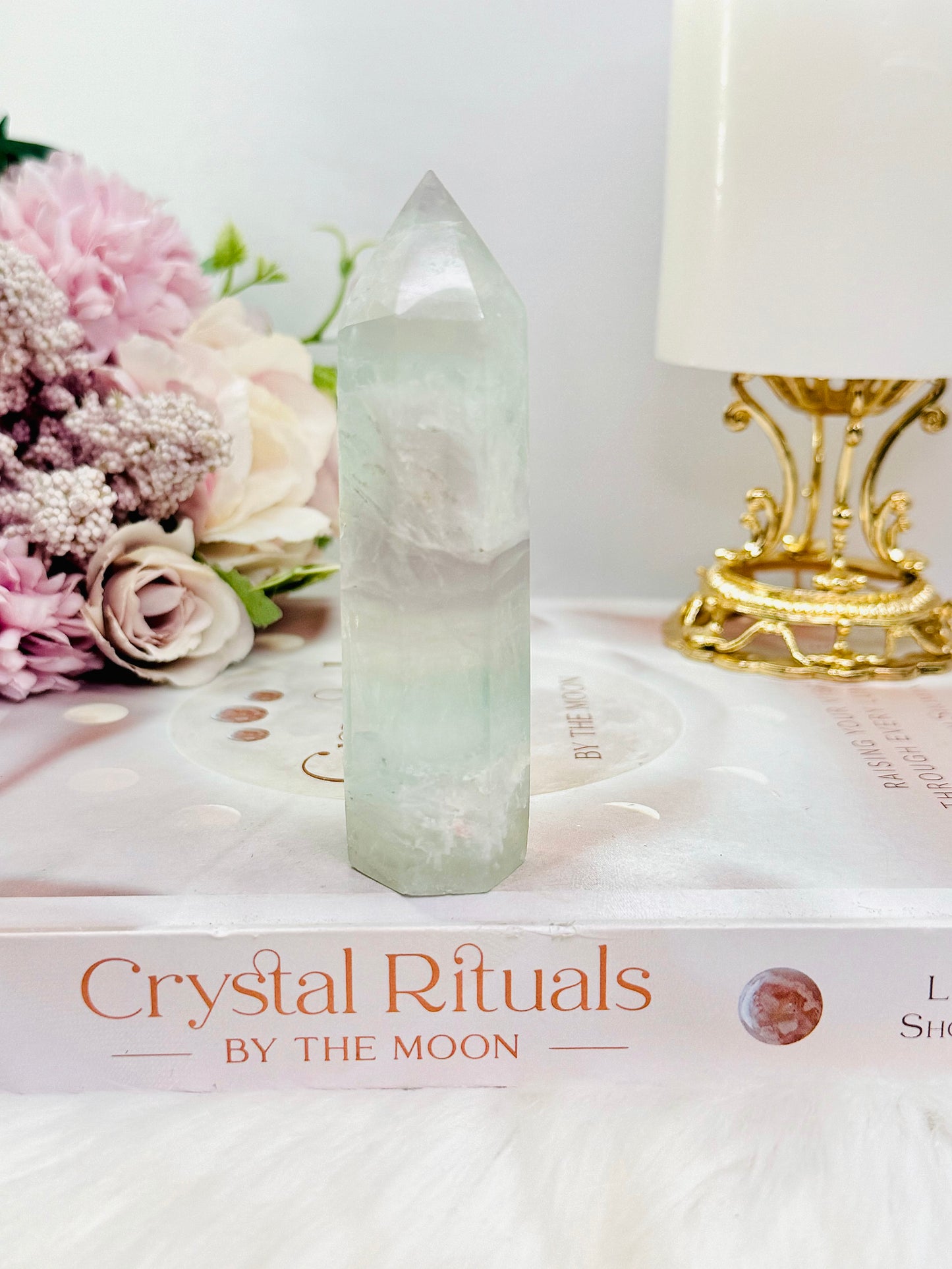 Pastel Transparent Fluorite Tower 10cm