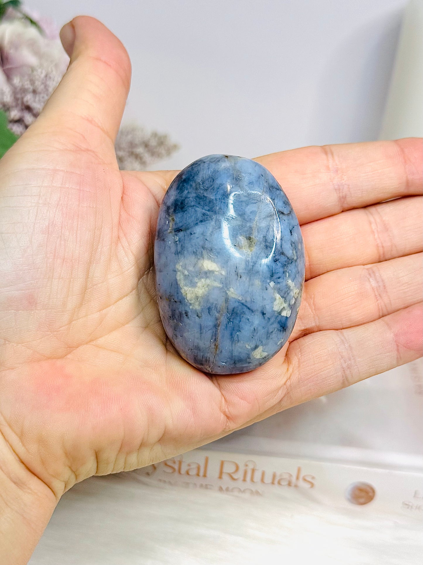 Blue Owyhee Opal Palm Stone