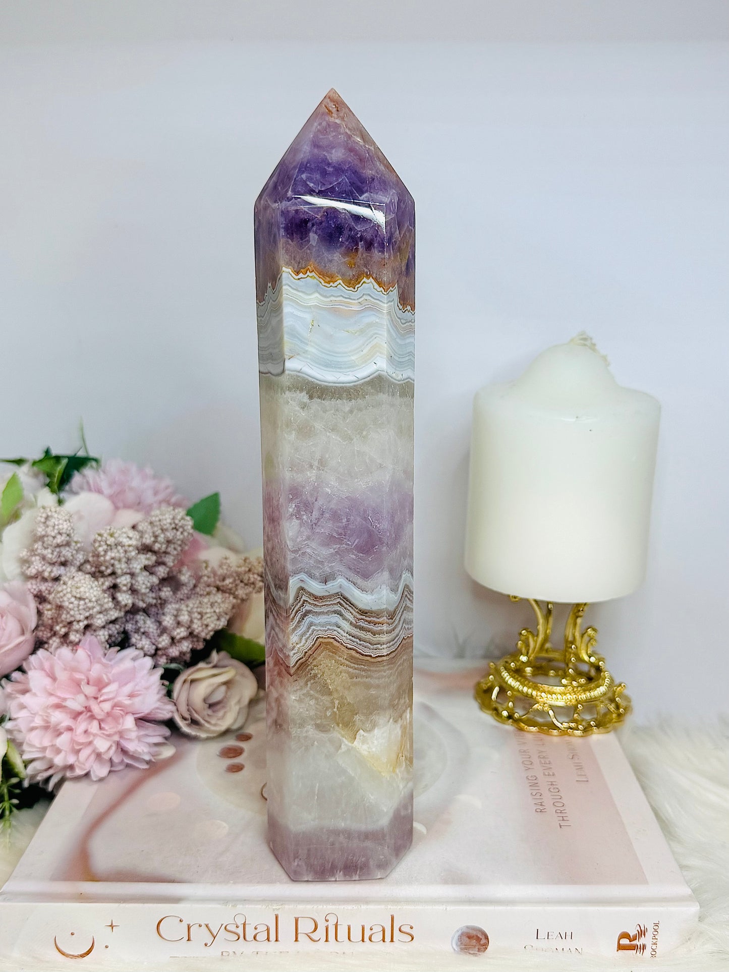 Large Amethyst X Agate Chunky Tower 23.5cm 769g
