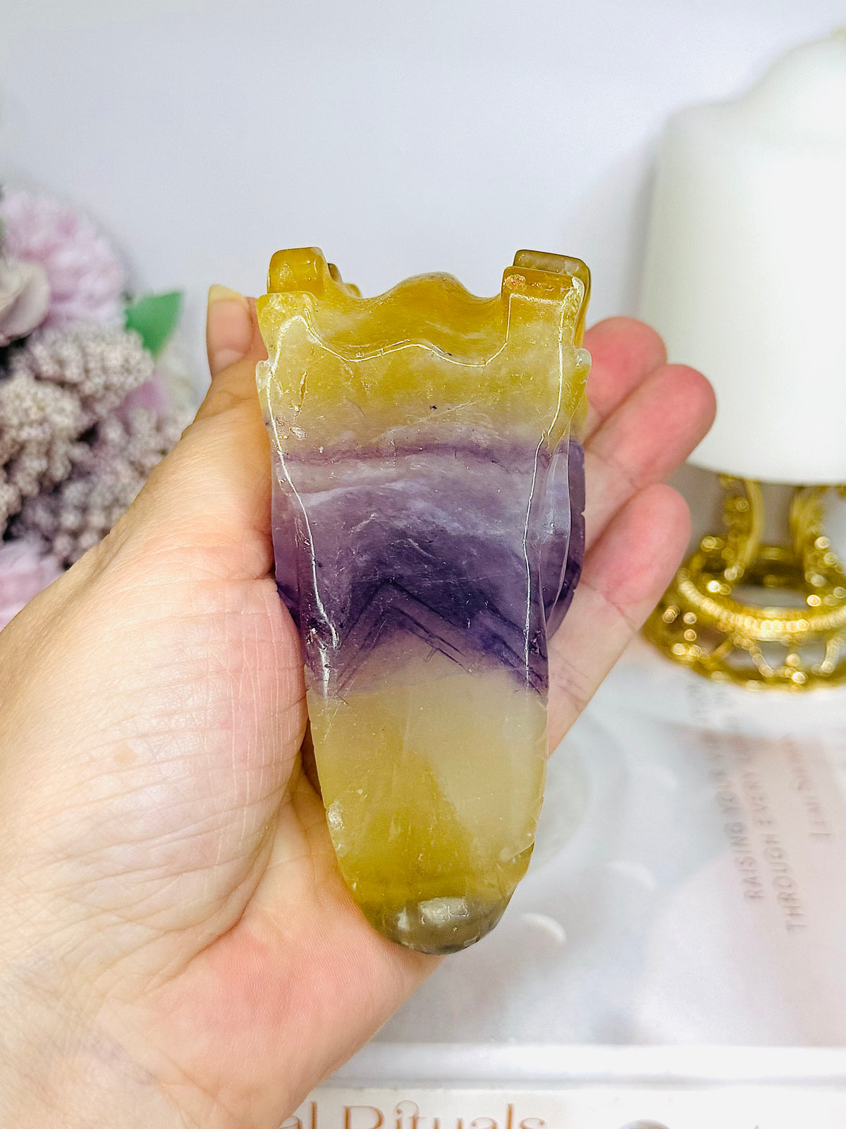 Fluorite Carved Dragon 10.5cm