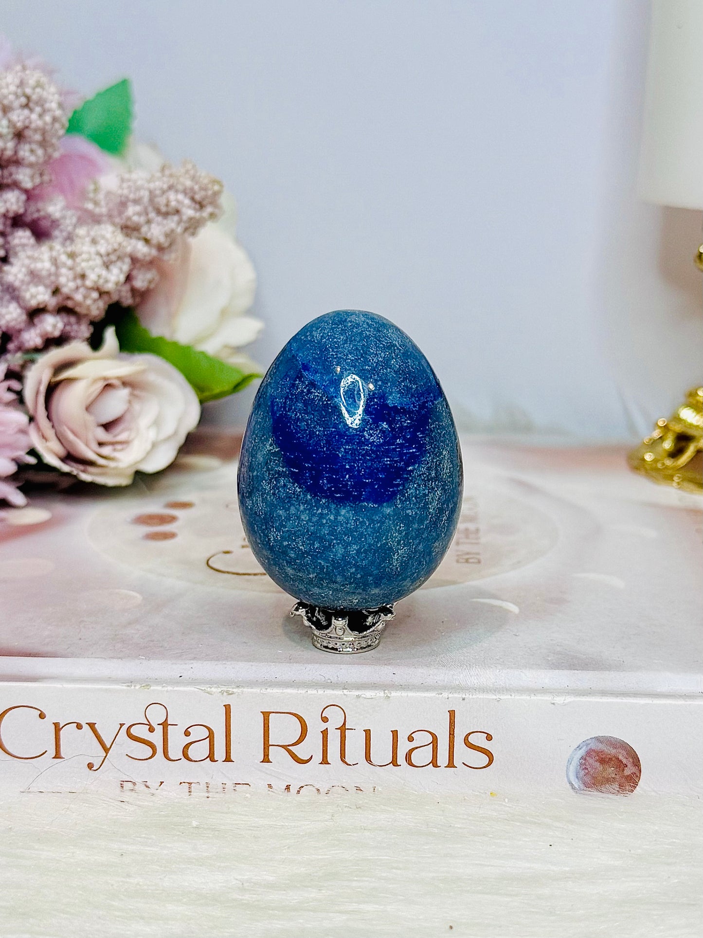 Blue Aventurine Egg On Stand 6cm