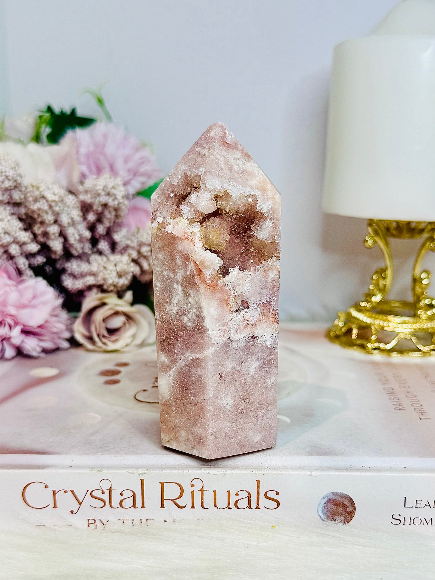 Druzy Pink Amethyst Tower 275g