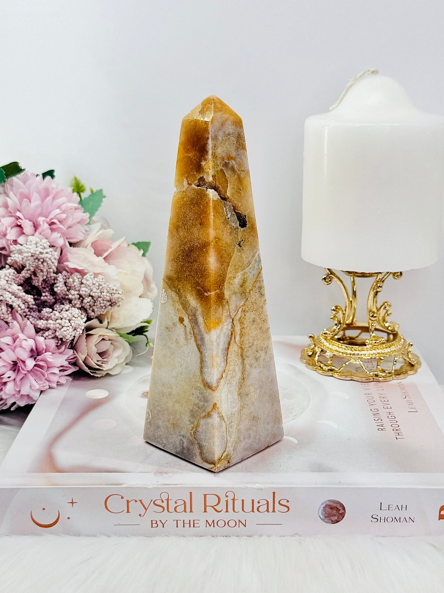 ⚜️ SALE ⚜️ Large 15.5cm Natural Pink Amethyst Carved Obelisk | Tower From Brazil