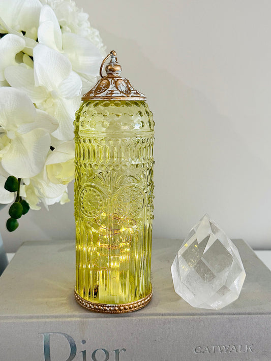 Glass Lantern Led Baroque 22.5cm