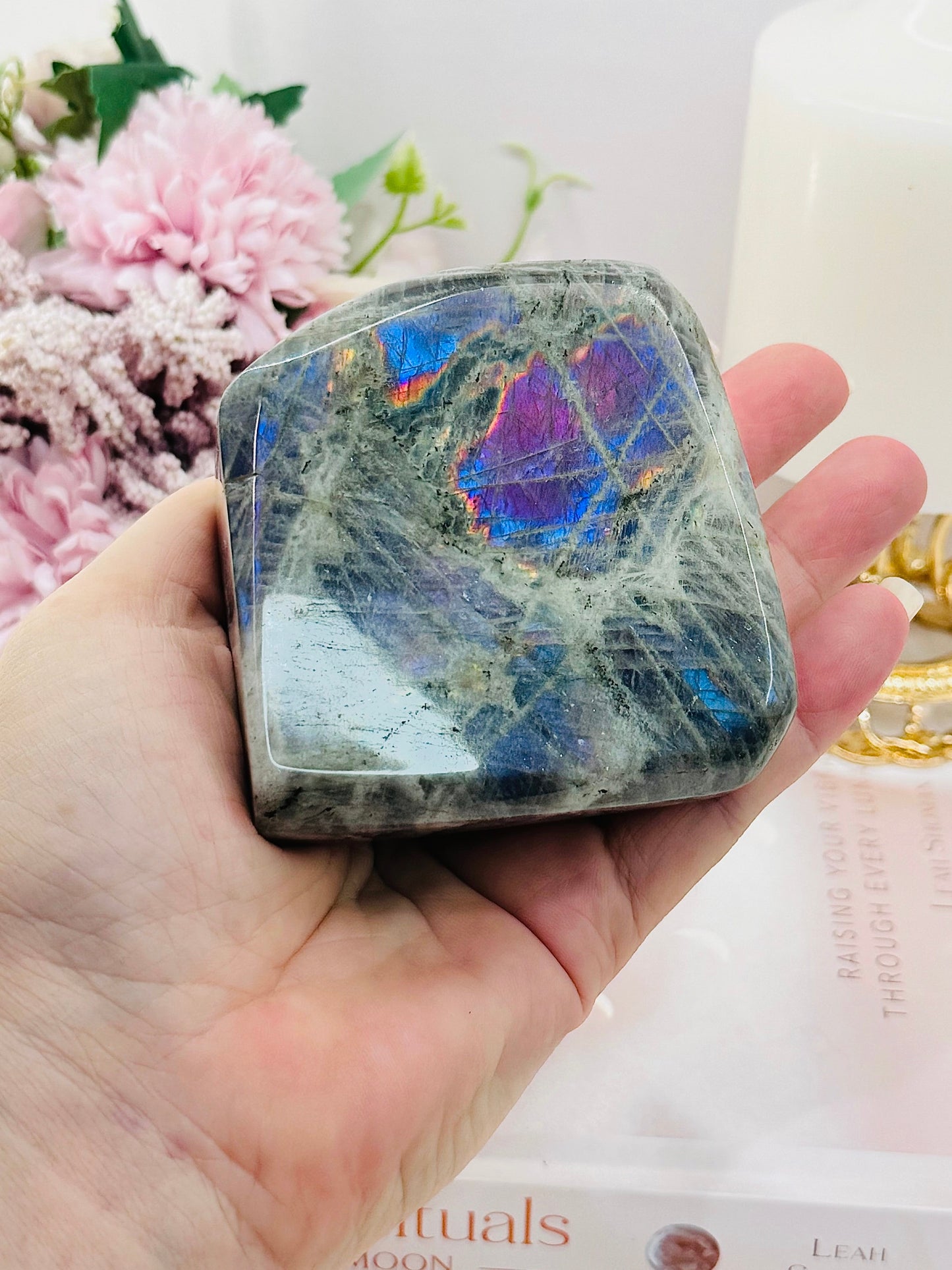 Chunky Labradorite Freeform with Colourful Flash 328grams