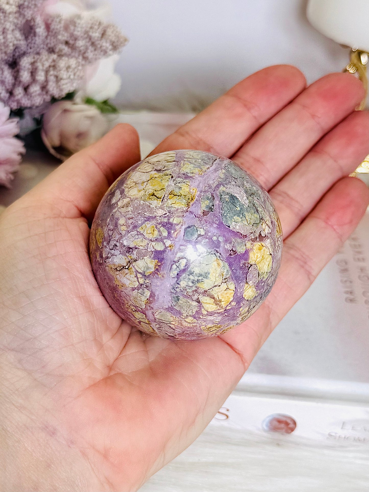 Rare Phosphosiderite Sphere On Stand 211g