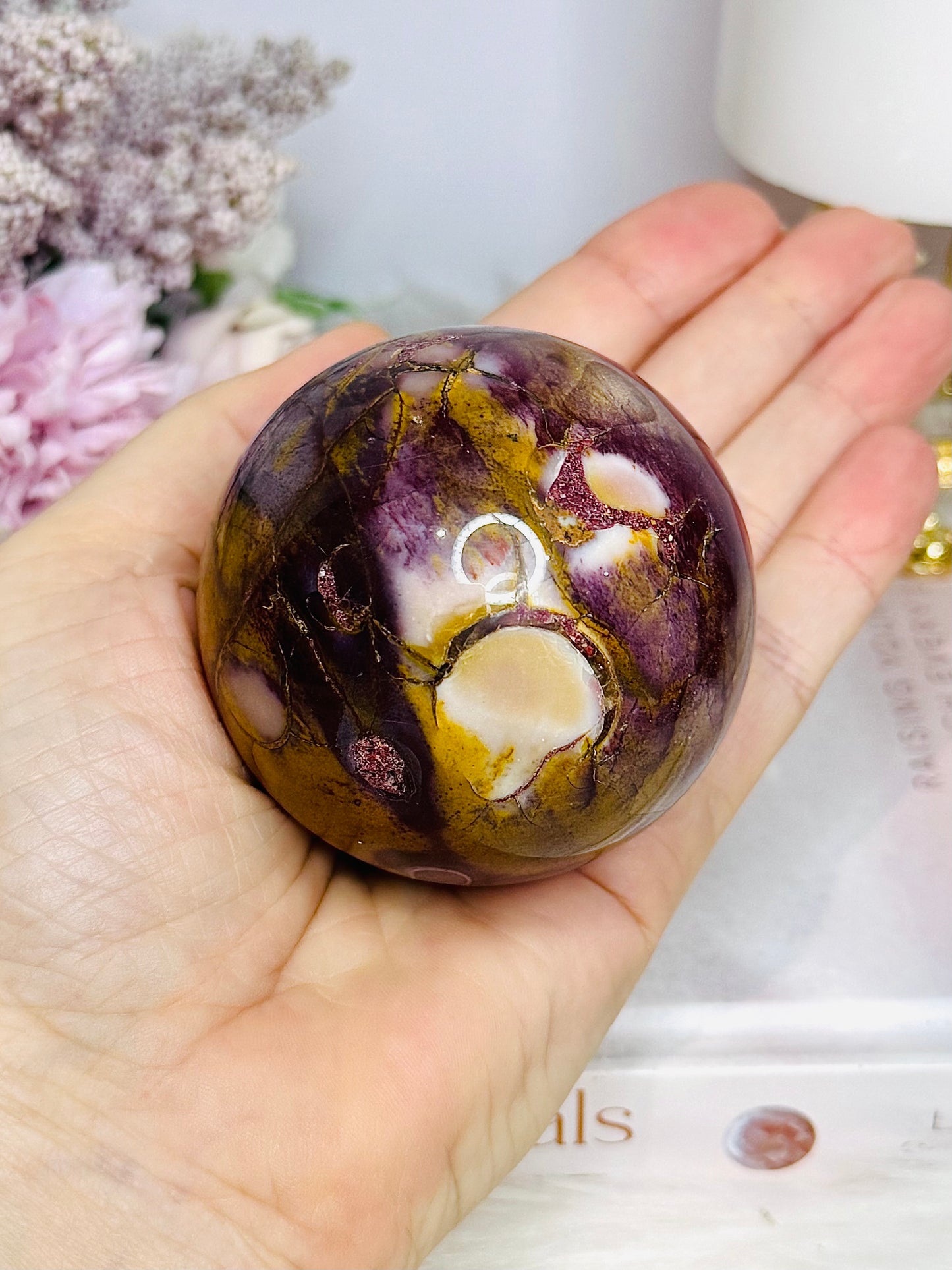 Mookaite Jasper Sphere on Stand 284g