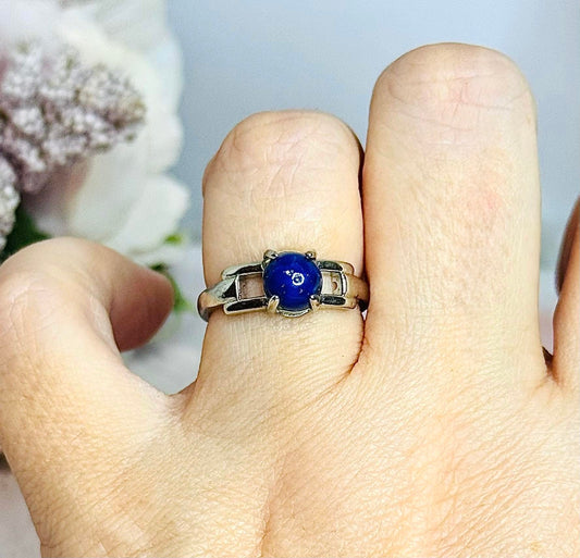 Lapis Lazuli Adjustable Ring In Gift Bag