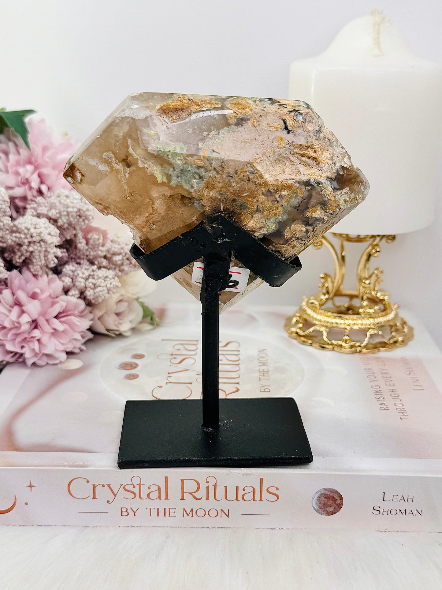 Gorgeous Large Druzy Agate Carving On Stand From Brazil 13cm