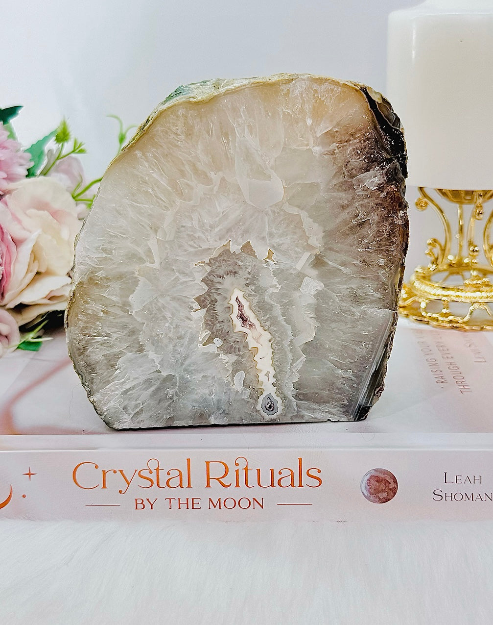 Simply Stunning!! Huge 1.66KG Druzy Agate Candle Holder An Absolutely Gorgeous Piece From Brazil