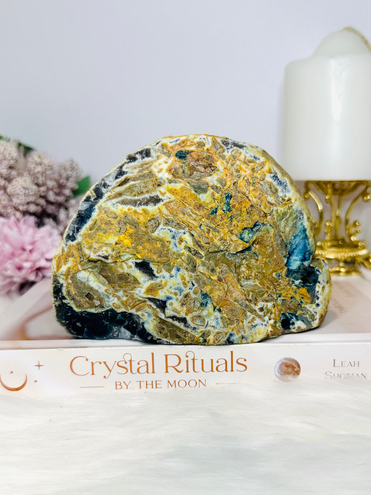 Blue (dyed) Agate Geode 12.5cm 771g