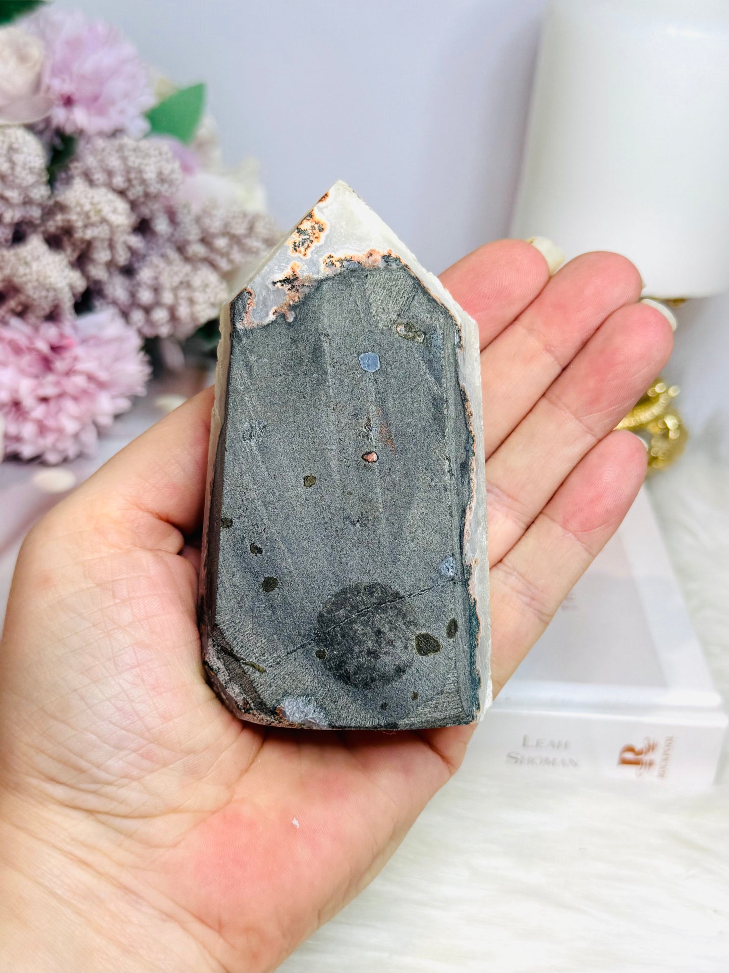 White Apophyllite Cluster Tower 10cm 263g