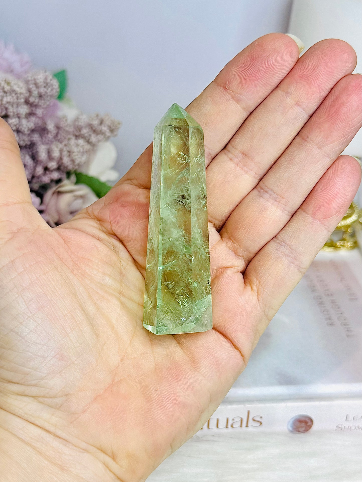Prasiolite (Green Amethyst) Point | Tower 7.5cm