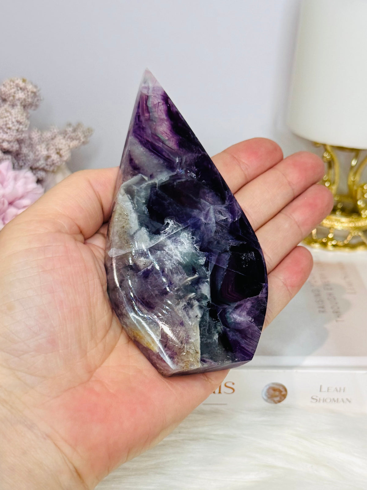Rainbow Fluorite Flame 12cm