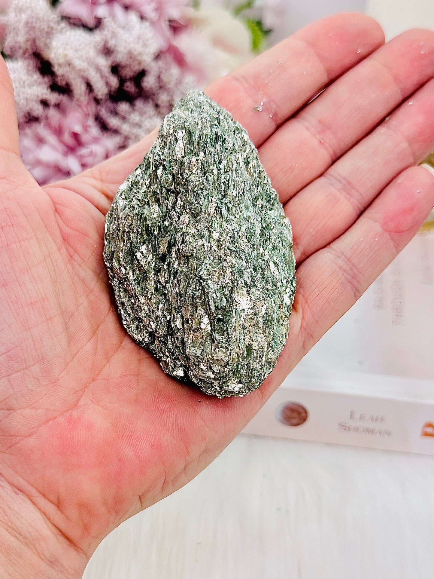 Sparkling Green Mica Natural Specimen 8cm