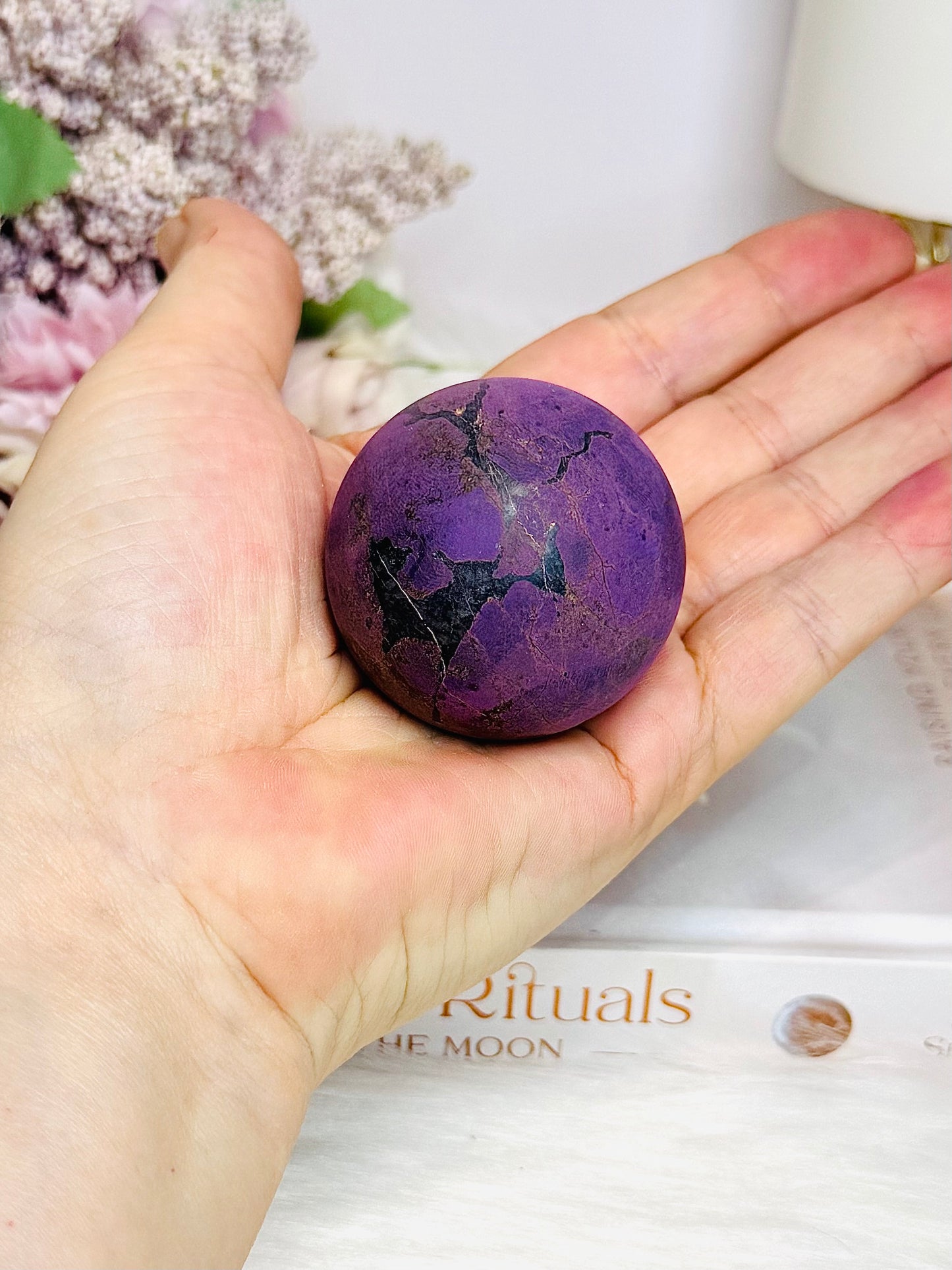 Natural Purpurite Sphere on Stand 148g