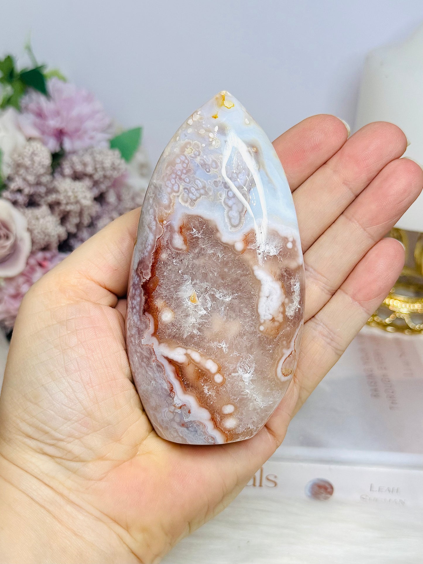 Pink Amethyst Carved Freeform 11cm 288g