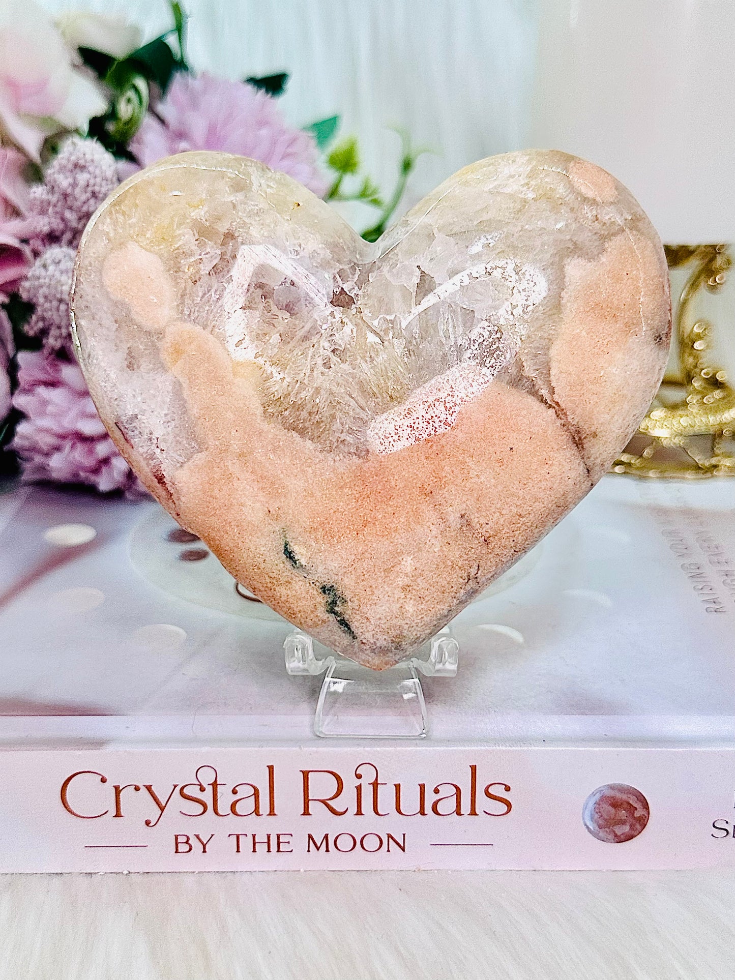 Stunning Pink Amethyst Chunky Carved Heart From Brazil 406grams
