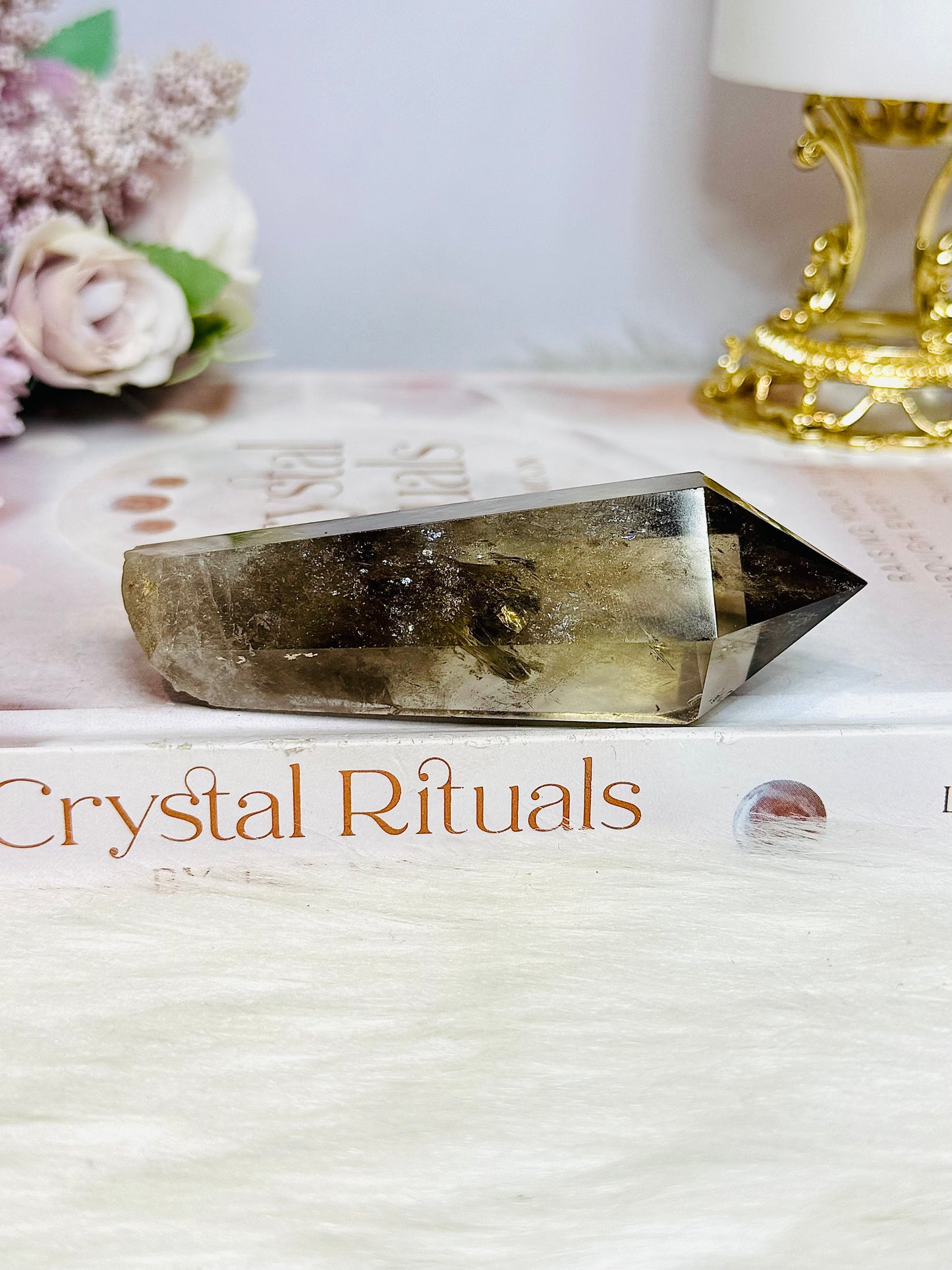 Smokey Citrine Raw Root Point | Tower 9cm