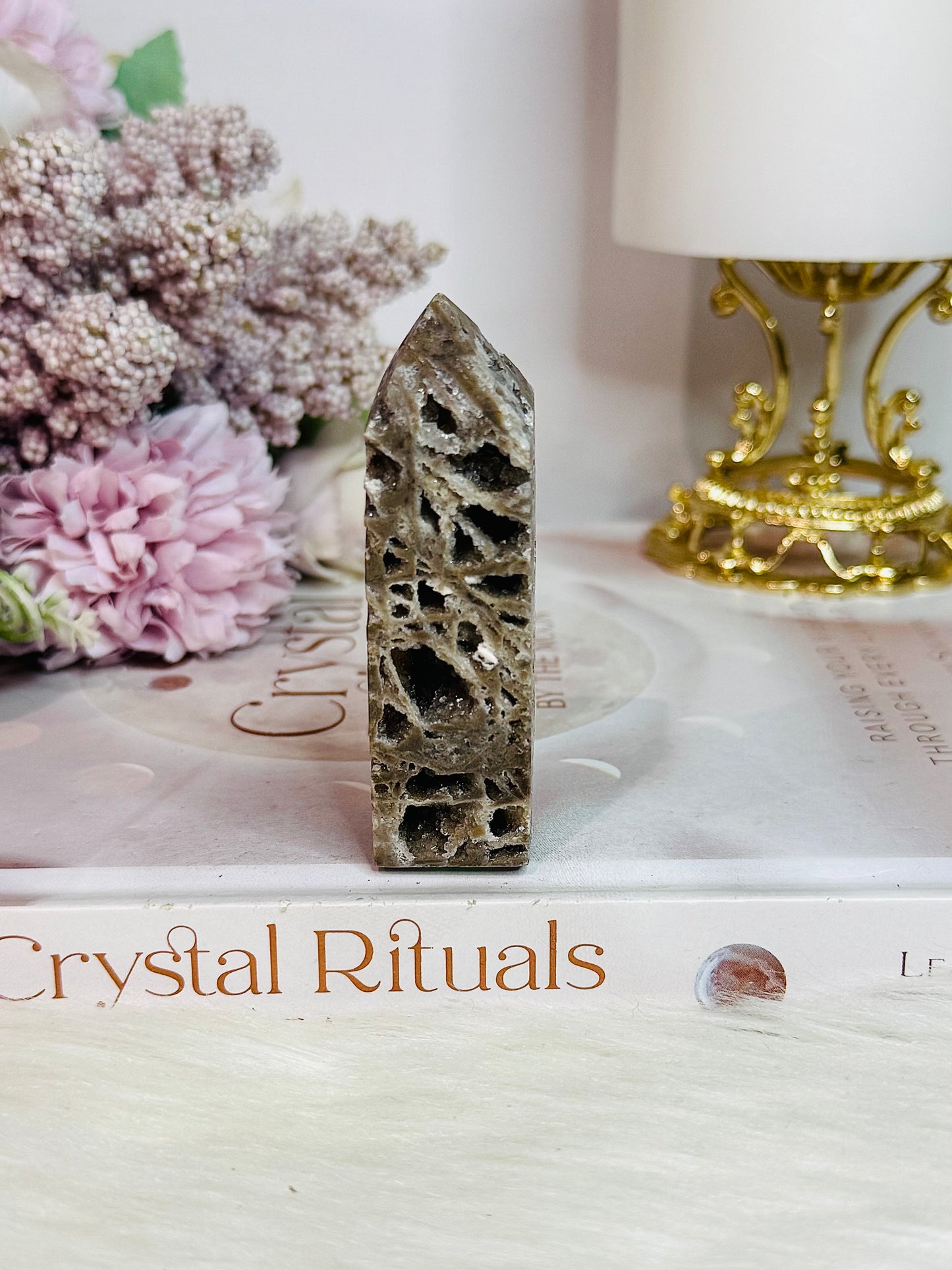 Natural Sphalerite Druzy Tower 7cm