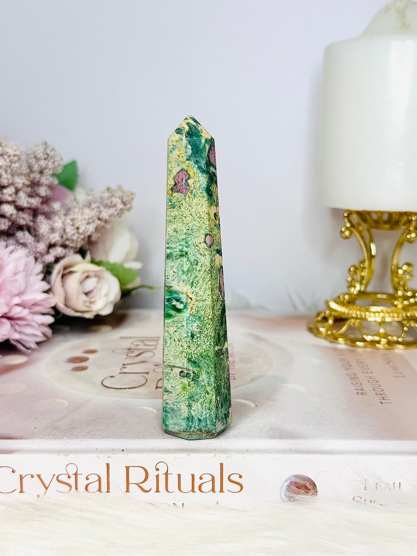 Ruby Fuchsite Obelisk | Tower 10cm