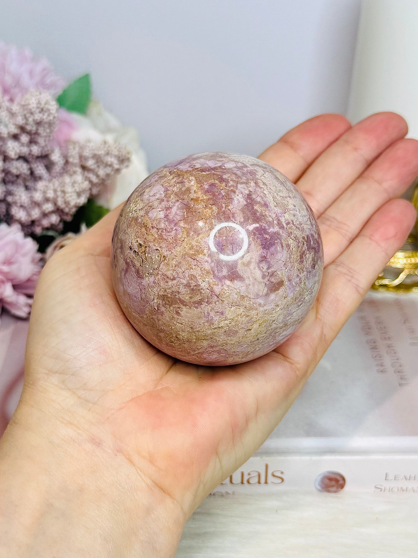 Rare Phosphosiderite Large Sphere On Stand 355g