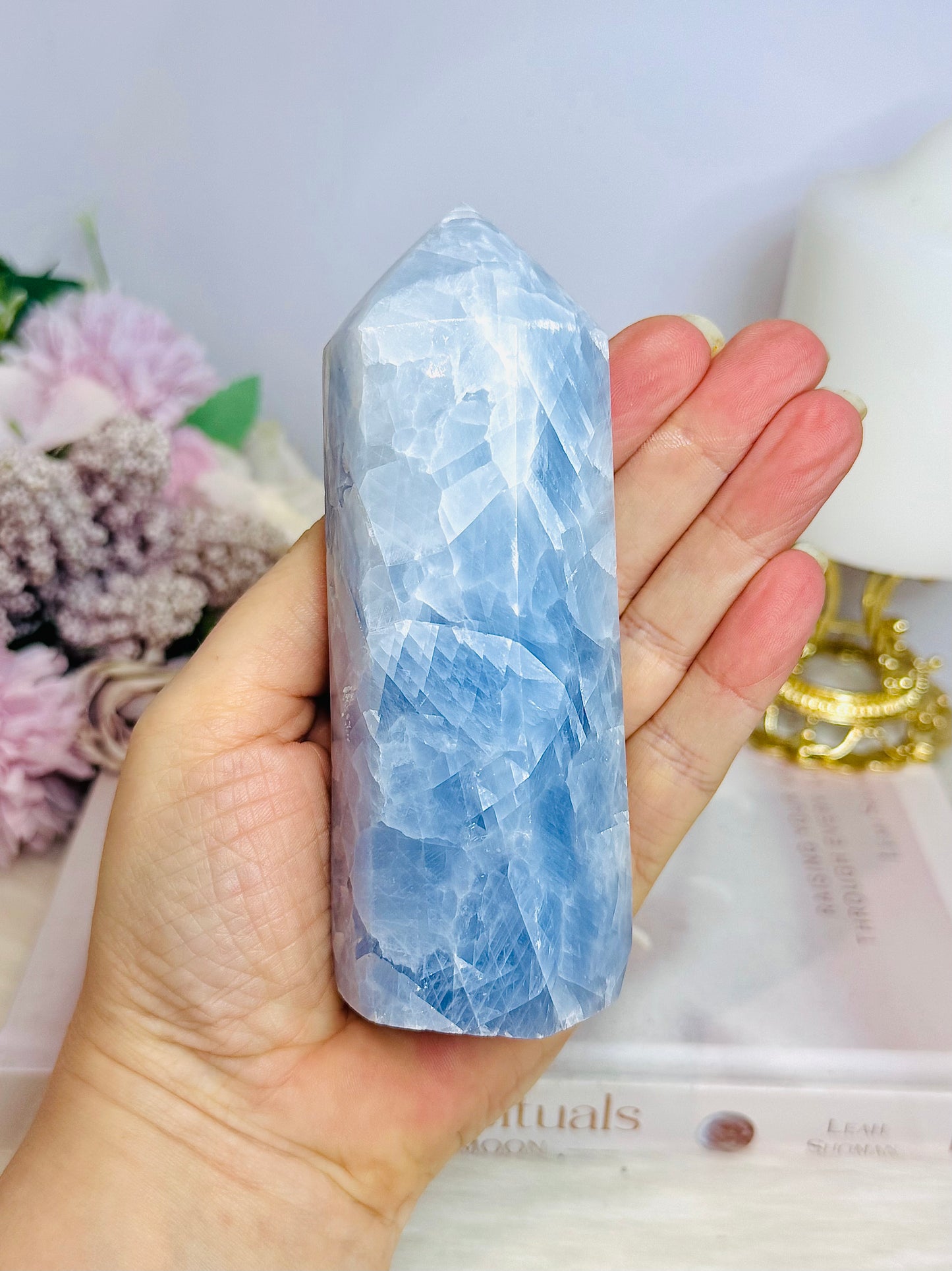 Blue Calcite Large Chunky Tower 12cm