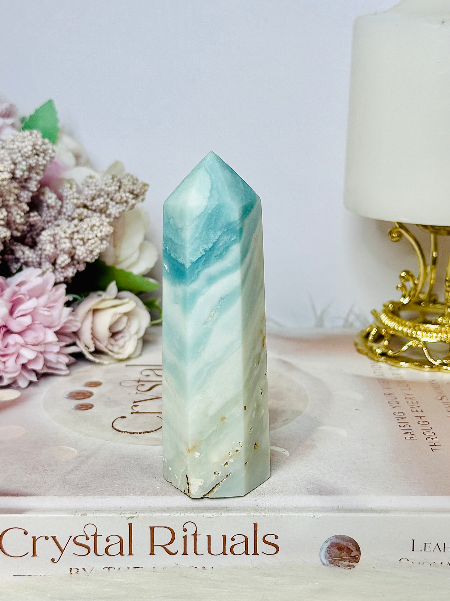 Sky Blue Quartz Tower 10cm