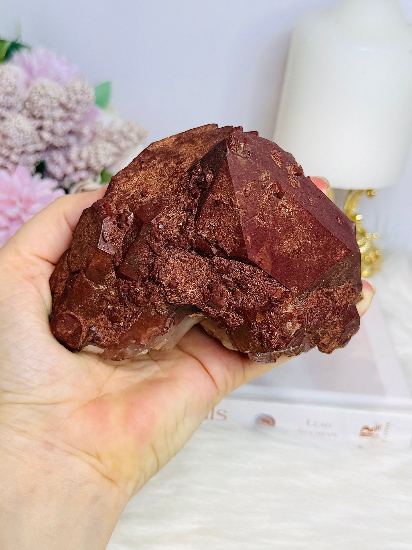 Large Natural Ferrunginous Hematoid Fire Quartz 553g