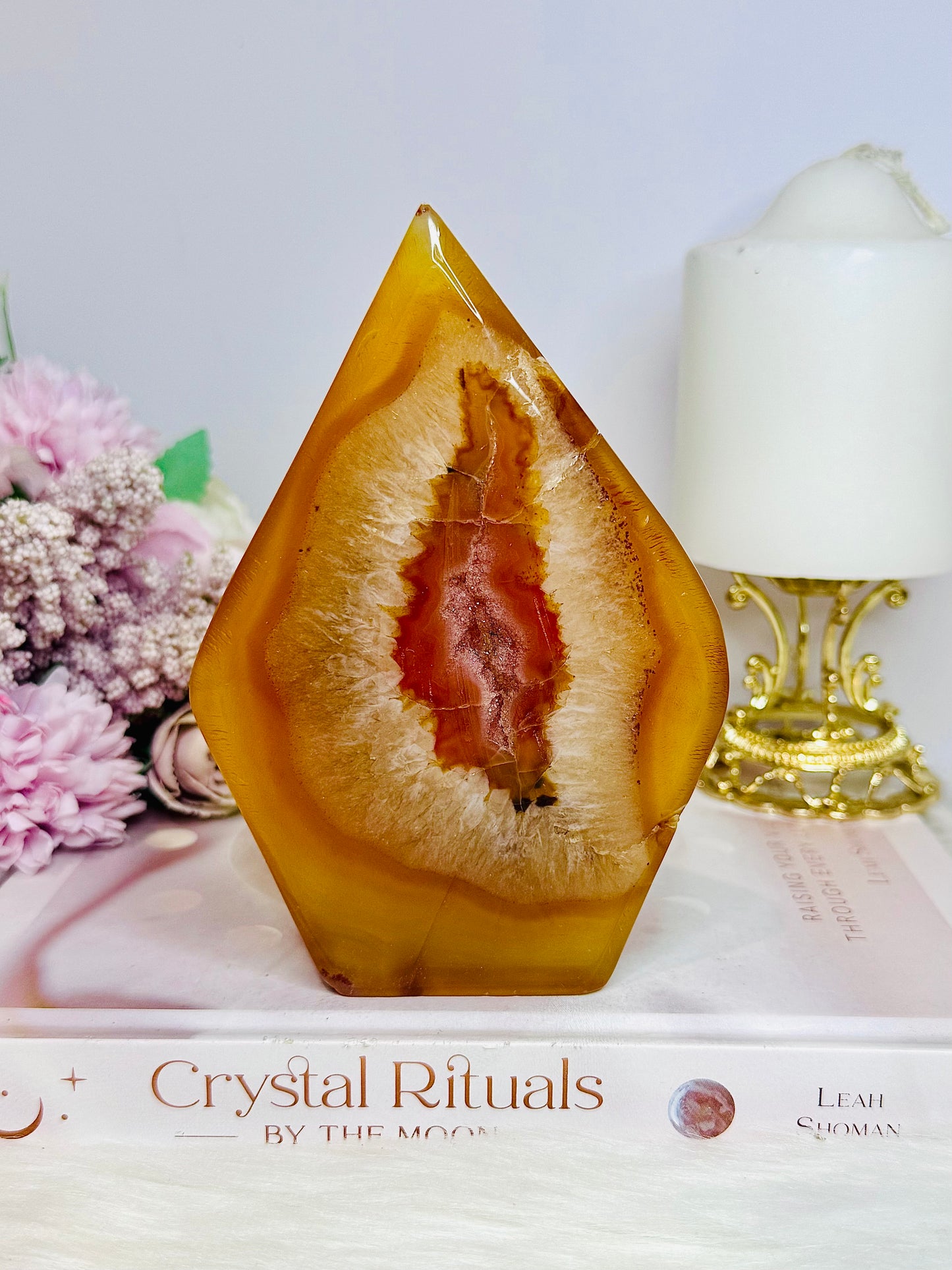 Large Druzy Carnelian Flame | Freeform 15cm