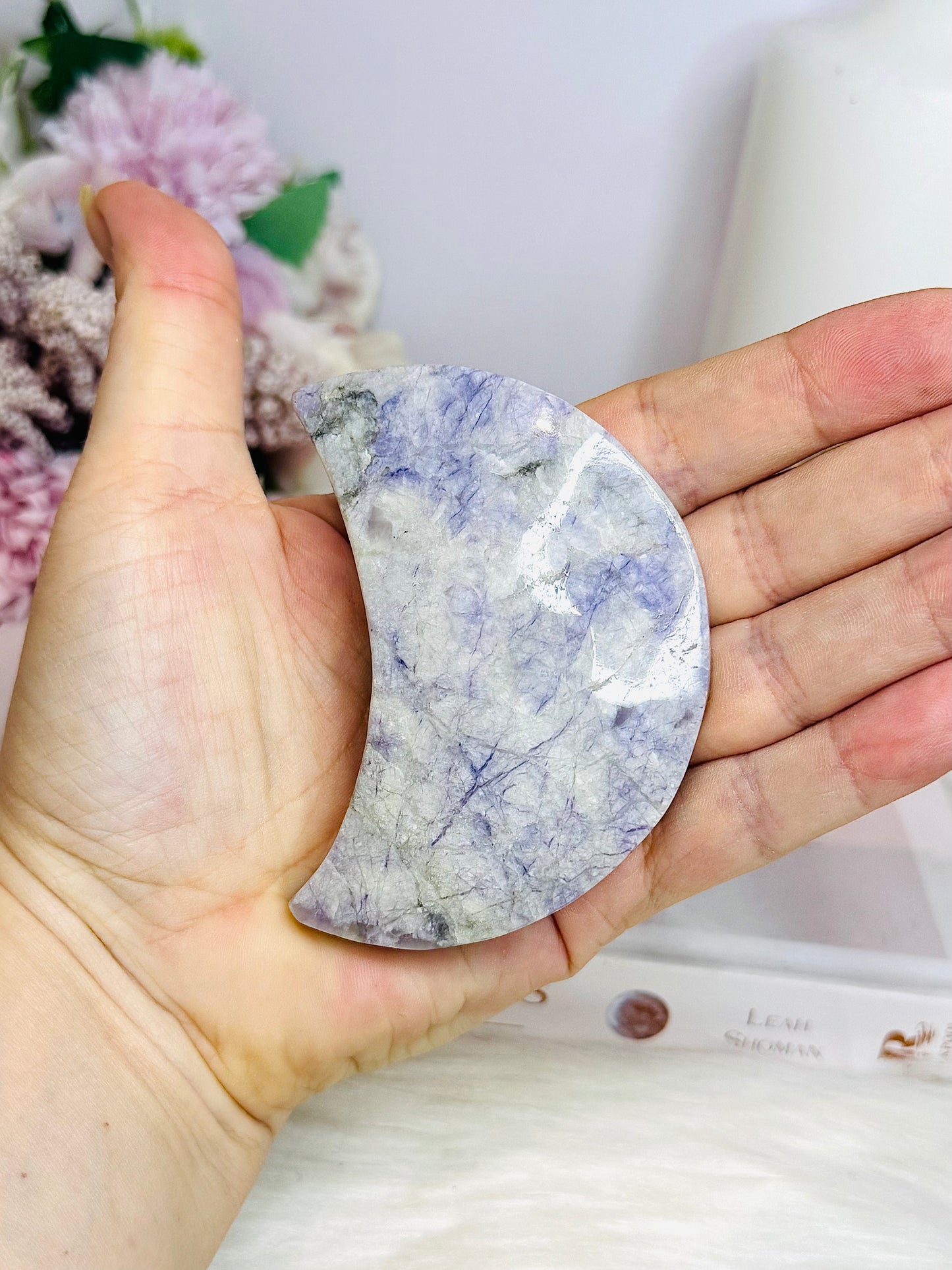 Opalised Fluorite Moon 8cm