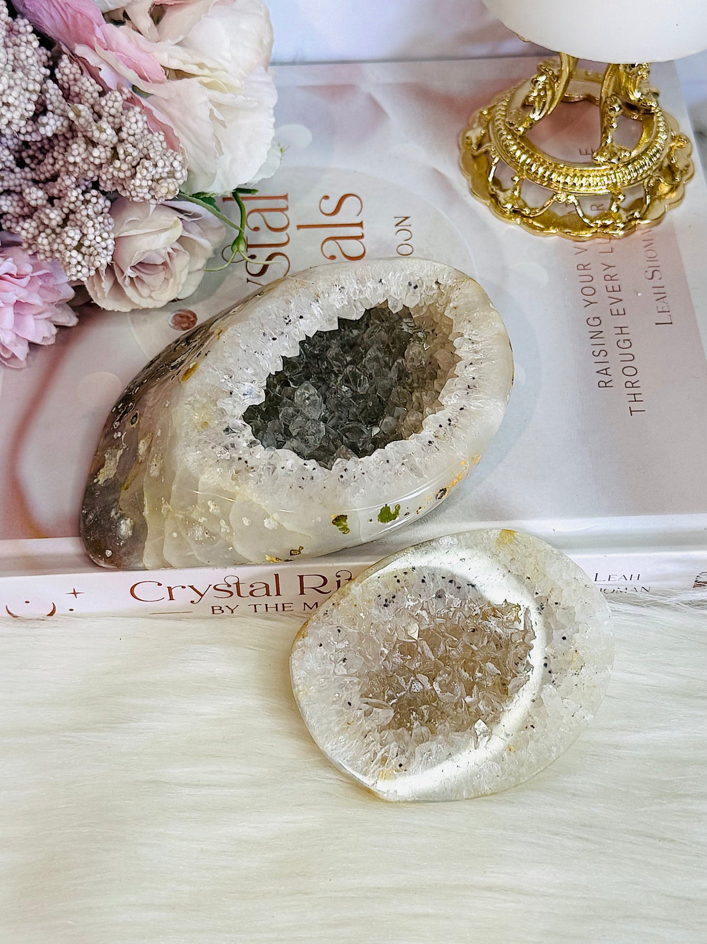 Fabulous Large Natural Druzy Agate Jewellery Box Geode 463grams