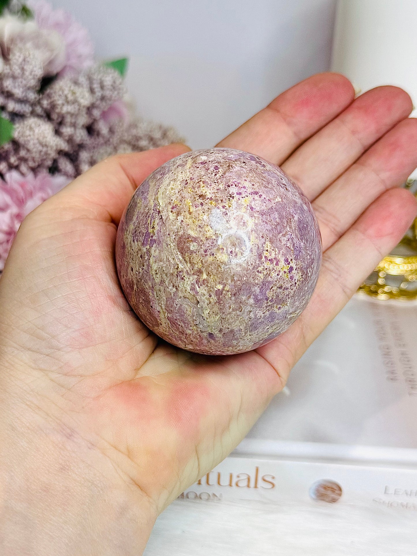 Phosphosiderite Sphere on Stand 244g