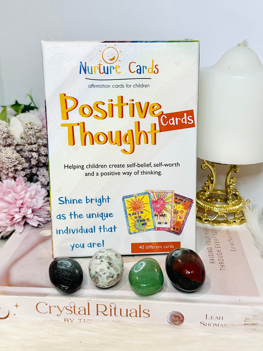 Positive Thought Nurture Cards & 4 Large Tumble Stones