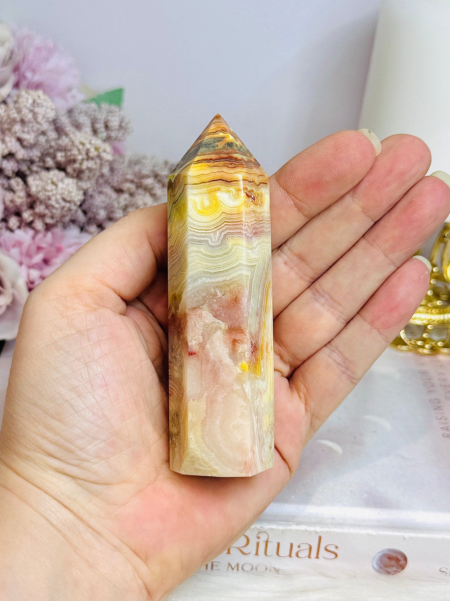 Crazy Lace Agate Chunky Tower 10cm
