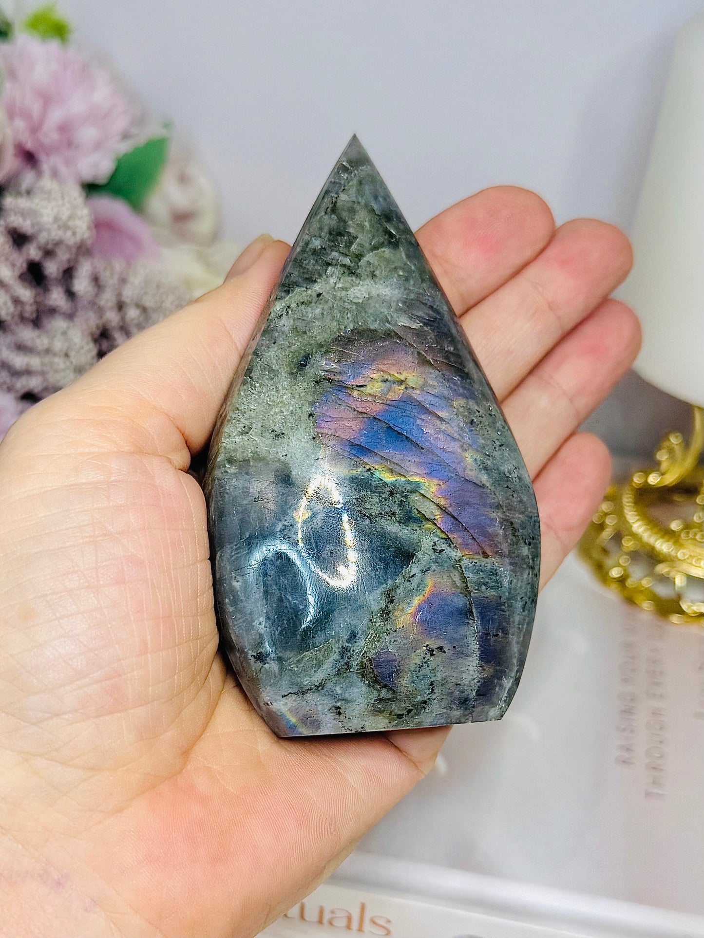 Labradorite Freeform with Purple Flash 10cm