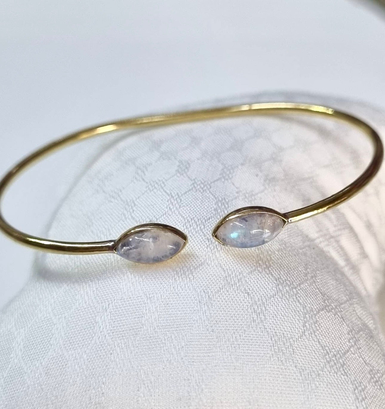 Brass Moonstone Bangle