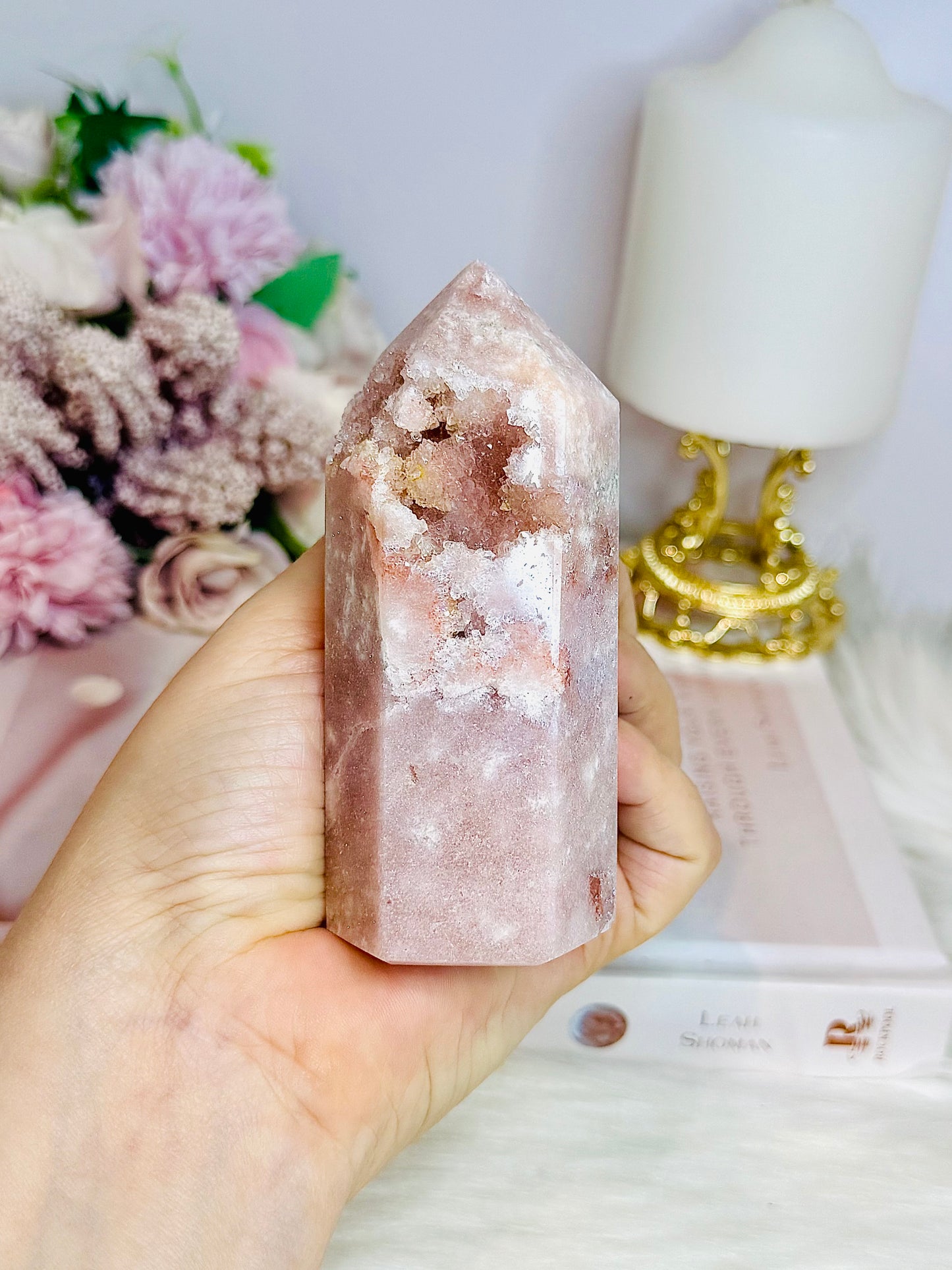 Druzy Pink Amethyst Tower 275g