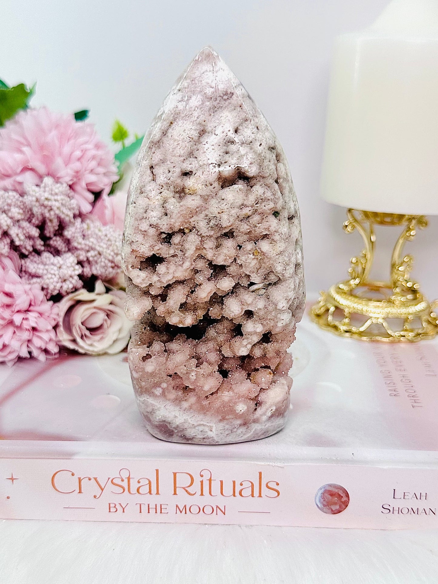 Large Pink Amethyst Druzy Freeform From Brazil 13.5cm 458grams